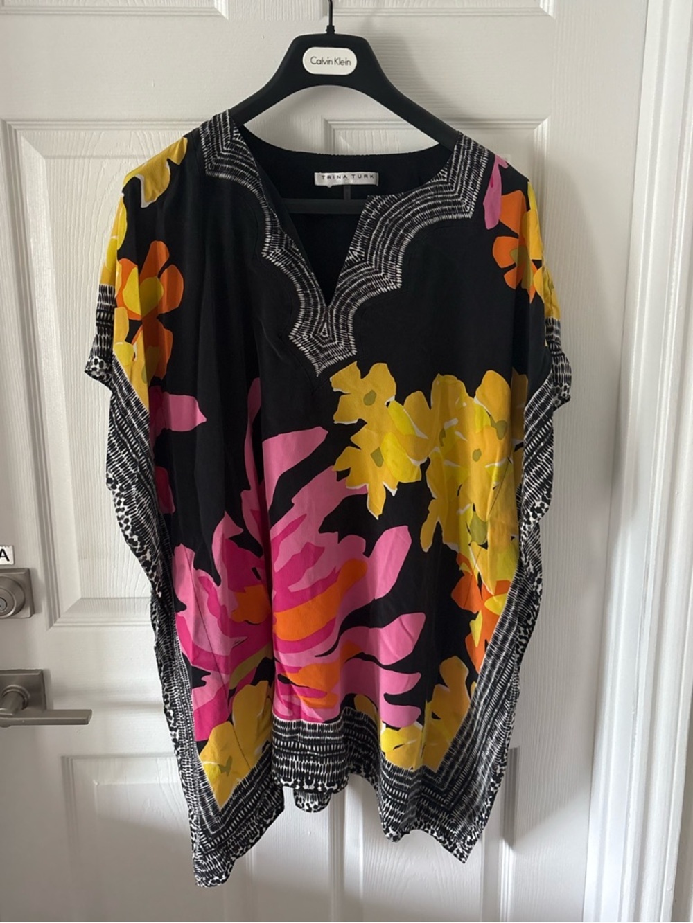 Trina Turk Theodora silk caftan dress Size XS/S